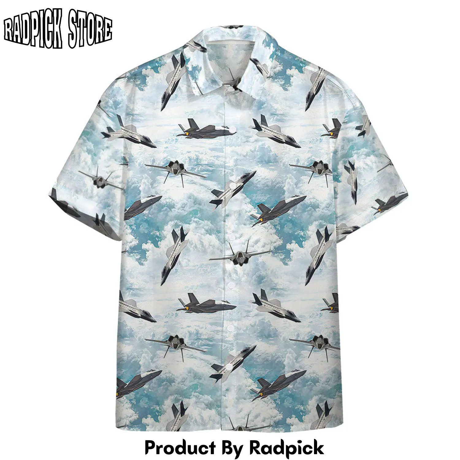 Radpick 3d f35a lightning ii aircraft sky custom hawaii shirt rp292854